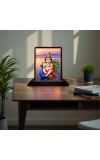 Car Desk/Table Top Lord Murugan Wooden Photo Stand 3x4 Inches, Compact & Stylish Spiritual Display For Car, Home & Office (Pack Of 1) (F14525)