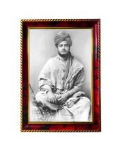Swami Vivekananda Photo Frame For Wall & Table | 7x9 Inch Golden Cherry Finish | Decorative Swami Vivekananda Photo Frame For Home, Office & Pooja Room (F11828)