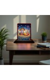 Car Desk/Table Top Lord Vishnu And Lakshmi Wooden Photo Stand 3x4 Inches, Compact & Stylish Spiritual Display For Car, Home & Office (Pack Of 1) (F14303)