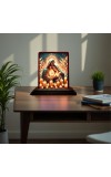 Car Desk/Table Top Lord Jesus Wooden Photo Stand 3x4 Inches, Compact & Stylish Spiritual Display For Car, Home & Office (Pack Of 1) (F14471)