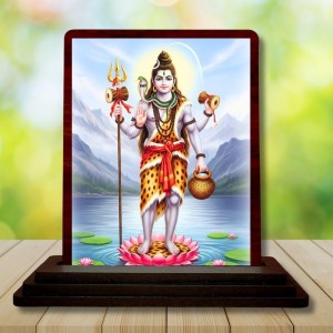 Car Desk/Table Top Lord Shiva Wooden Photo Stand 3x4 Inches, Compact & Stylish Spiritual Display For Car, Home & Office (Pack Of 1) (F14305) Car Desk/Table Top Lord Shiva Wooden Photo Stand 3x4 Inches, Compact & Stylish Spiritual Display For Car, Home & Office (Pack Of 1) (F14305)