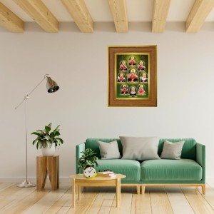 Goddess Nava Durga Photo Frame 12x16 Inches-Brown Wooden Frame For Home, Office & Temple Decoration And Gifting (F6287) Goddess Nava Durga Photo Frame 12x16 Inches-Brown Wooden Frame For Home, Office & Temple Decoration And Gifting (F6287)