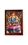 Lord Ganesh Lakshmi Photo Frame For Wall & Table | 7x9 Inch Golden Cherry Finish | Decorative Lord Ganesh Lakshmi Photo Frame For Home, Office & Pooja Room (F11395)