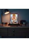 Car Desk/Table Top Lord Ganesha Wooden Photo Stand 3x4 Inches, Compact & Stylish Spiritual Display For Car, Home & Office (Pack Of 1) (F14264)