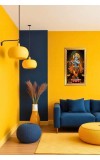 Little Krishna Digital Golden Color Photo Frame | Hindu Religious Wall Decor | 8x15 Inches - Inspirational Wall Art For Office, Home Decor - Ideal Spiritual Gift (F10280)