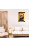 Devi Durga Golden Photo Frame - 18x22 Inches | Elegant Wooden Frame For Home, Office & Temple Decoration | Spiritual Wall & Table Decor And Gift Item (F9736)