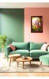 God Sri Krishna Photo Frame For Wall & Table | 7x9 Inch Golden Cherry Finish | Decorative God Sri Krishna Photo Frame For Home, Office & Pooja Room (F11669)