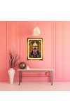 Lord Jaganaath Golden Photo Frame - 10x14 Inches | Elegant Wooden Frame For Home, Office & Temple Decoration | Spiritual Wall & Table Decor And Gift Item (F9673)