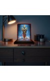 Car Desk/Table Top Lord Balaji Wooden Photo Stand 3x4 Inches, Compact & Stylish Spiritual Display For Car, Home & Office (Pack Of 1) (F14356)
