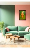 Lord Ganesha Photo Frame For Wall & Table | 7x9 Inch Golden Cherry Finish | Decorative Lord Ganesha Photo Frame For Home, Office & Pooja Room (F11677)