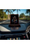 Car Desk/Table Top Lord Ganesha Wooden Photo Stand 3x4 Inches, Compact & Stylish Spiritual Display For Car, Home & Office (Pack Of 1) (F14622)