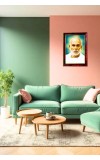Guru Sri Narayana Photo Frame For Wall & Table | 7x9 Inch Golden Cherry Finish | Decorative Guru Sri Narayana Photo Frame For Home, Office & Pooja Room (F11750)