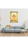 Mata Lakhsmi Golden Photo Frame - 16x20 Inches | Elegant Wooden Frame For Home, Office & Temple Decoration | Spiritual Wall & Table Decor And Gift Item (F9709)