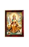 Maa Lakshmi Photo Frame For Wall & Table | 7x9 Inch Golden Cherry Finish | Decorative Maa Lakshmi Photo Frame For Home, Office & Pooja Room (F11335)
