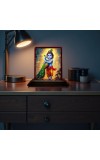 Car Desk/Table Top Lord Karthikeya Wooden Photo Stand 3x4 Inches, Compact & Stylish Spiritual Display For Car, Home & Office (Pack Of 1) (F14250)