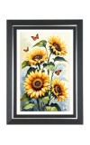 Sunflower Photo Wall & Table Frame | 10x14 Inch Black Designer | Perfect For Gifting & Home Decor (F9657)