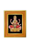 God Maa Lakhsmi Photo Frame 10x14 Inches-Brown Wooden Frame For Home, Office & Temple Decoration And Gifting (F6461)