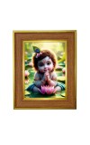 Bal Gopal Photo Frame 12x16 Inches-Brown Wooden Frame For Home, Office & Temple Decoration And Gifting (F6394)