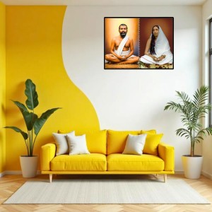 Sri Sri Ramakrishna & Maa Sarada Devi Laminated Photo - 5x7 Inches, Divine Blessings For Home & Office And Temple Decoration (F16321)