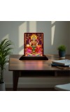 Car Desk/Table Top Maa Laxmi Wooden Photo Stand â€“ 3x4 Inches, Compact & Stylish Spiritual Display For Car, Home & Office (Pack Of 1) (F15087)