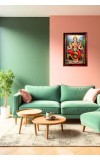 Lalitha Thripura Sundari Photo Frame For Wall & Table | 7x9 Inch Golden Cherry Finish | Decorative Lalitha Thripura Sundari Photo Frame For Home, Office & Pooja Room (F11610)