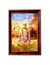 Srila Bhaktisiddhanta Sarasvati Thakura Photo Frame For Wall & Table | 7x9 Inch Golden Cherry Finish | Decorative Srila Bhaktisiddhanta Sarasvati Thakura Photo Frame For Home, Office & Pooja Room (F