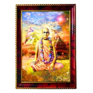 Srila Bhaktisiddhanta Sarasvati Thakura Photo Frame For Wall & Table | 7x9 Inch Golden Cherry Finish | Decorative Srila Bhaktisiddhanta Sarasvati Thakura Photo Frame For Home, Office & Pooja Room (F