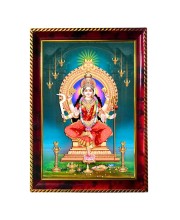 Goddess Durga Photo Frame For Wall & Table | 7x9 Inch Golden Cherry Finish | Decorative Goddess Durga Photo Frame For Home, Office & Pooja Room (F11560)