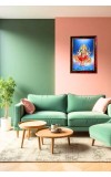 Goddess Durga Maa Photo Frame For Wall & Table | 7x9 Inch Golden Cherry Finish | Decorative Goddess Durga Maa Photo Frame For Home, Office & Pooja Room (F11514)