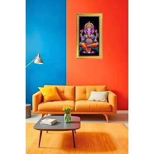 Lord Ganesh Digital Golden Color Photo Frame | Hindu Religious Wall Decor | 8x15 Inches - Inspirational Wall Art For Office, Home Decor - Ideal Spiritual Gift (F10333) Lord Ganesh Digital Golden Color Photo Frame | Hindu Religious Wall Decor | 8x15 Inches - Inspirational Wall Art For Office, Home Decor - Ideal Spiritual Gift (F10333)