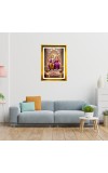 Lakhsmi Narayanaa Golden Photo Frame - 10x14 Inches | Elegant Wooden Frame For Home, Office & Temple Decoration | Spiritual Wall & Table Decor And Gift Item (F9774)