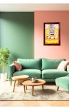 Khatu Shyamji Baba Photo Frame For Wall & Table | 7x9 Inch Golden Cherry Finish | Decorative Khatu Shyam Baba Photo Frame For Home, Office & Pooja Room (F11437)