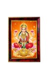 Goddess Laxmi Photo Frame For Wall & Table | 7x9 Inch Golden Cherry Finish | Decorative Goddess Laxmi Photo Frame For Home, Office & Pooja Room (F11305)