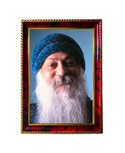 Spiritual Guru Oshoo Photo Frame For Wall & Table | 7x9 Inch Golden Cherry Finish | Decorative Spiritual Guru Oshoo Photo Frame For Home, Office & Pooja Room (F11444)