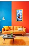 Lord Shiva Digital Golden Color Photo Frame | Hindu Religious Wall Decor | 8x15 Inches - Inspirational Wall Art For Office, Home Decor - Ideal Spiritual Gift (F10367)
