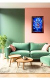 Lord Shiva In Dance Photo Frame For Wall & Table | 7x9 Inch Golden Cherry Finish | Decorative Lord Shiva In Dance Photo Frame For Home, Office & Pooja Room (F11760)