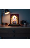 Car Desk/Table Top Lord Dattatreya Wooden Photo Stand 3x4 Inches, Compact & Stylish Spiritual Display For Car, Home & Office (Pack Of 1) (F14338)