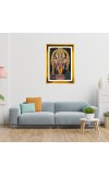 Lord Murugaan Golden Photo Frame - 10x14 Inches | Elegant Wooden Frame For Home, Office & Temple Decoration | Spiritual Wall & Table Decor and Gift Item