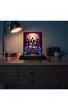 Car Desk/Table Top Lord Shiva Wooden Photo Stand 3x4 Inches, Compact & Stylish Spiritual Display For Car, Home & Office (Pack Of 1) (F14149)