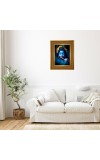 Lord Krishna Photo Frame 10x14 Inches-Brown Wooden Frame For Home, Office & Temple Decoration And Gifting (F6263)