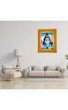 Lord Shiva Photo Frame 16x20 Inches-Brown Wooden Frame For Home, Office & Temple Decoration And Gifting (F6441)