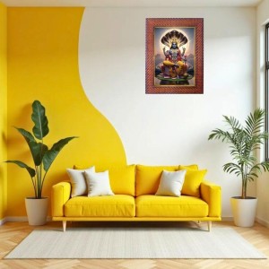 Lord Ganesha Photo Frame 13X17 Inch Religious Wall & Table Decor Frame | Lord Ganesha Spiritual Photo Frame For Home, Temple & Office | Decorative Hindu God & Goddess Frame (Pack Of 1) (F17995)