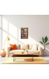 Lord Krishna Digital Golden Balck Color Photo Frame | Hindu Religious Wall Decor | 10x16 Inches - Inspirational Wall Art For Office, Home Decor - Ideal Spiritual Gift (F16468)