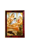 Shri Krishna Janmashtami Photo Frame For Wall & Table | 7x9 Inch Golden Cherry Finish | Decorative Shri Krishna Janmashtami Photo Frame For Home, Office & Pooja Room (F11355)