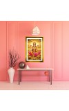 Mata Lakhsmi Golden Photo Frame - 16x20 Inches | Elegant Wooden Frame For Home, Office & Temple Decoration | Spiritual Wall & Table Decor And Gift Item (F9513)