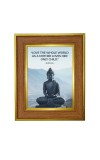 Lord Buddha Photo Frame 16x20 Inches-Brown Wooden Frame For Home, Office & Temple Decoration And Gifting (F6346)