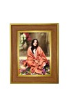 Anandamayi Ma Photo Frame 12x16 Inches-Brown Wooden Frame For Home, Office & Temple Decoration And Gifting (F6392)