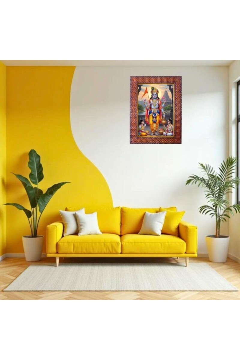 Mata Saraswati Photo Frame 15X19 Inch Religious Wall & Table Decor Frame | Mata Saraswati Spiritual Photo Frame For Home, Temple & Office (F18008X15X19)