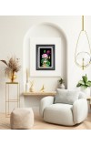 Buddha Statue Blooming Lotus Flowers Photo Wall & Table Frame | 14x18 Inch Black Designer | Perfect For Gifting & Home Decor (F9609)