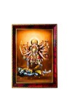 Maa Kali Photo Frame For Wall & Table | 7x9 Inch Golden Cherry Finish | Decorative Maa Kali Photo Frame For Home, Office & Pooja Room (F11576)